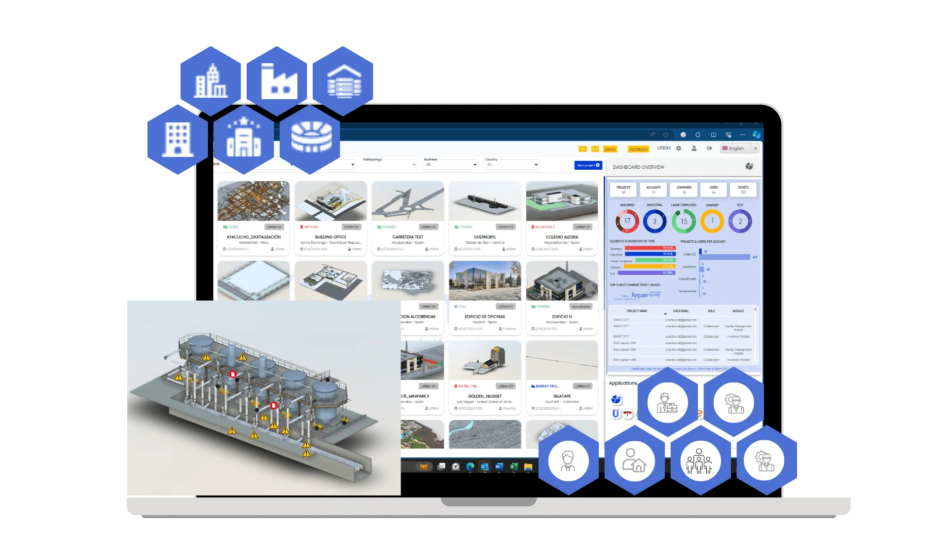 Digital twins for efficient building management